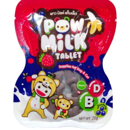Pow Milk Tablet BlueBerry Flavored For Cats & Dogs