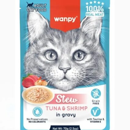 Wanpy Stew Pouch Adult Tuna & Shrimp In Gravy