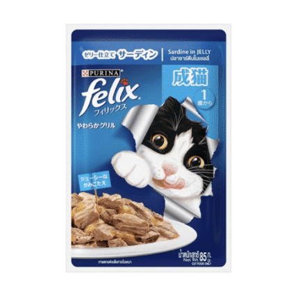 Purina Felix Adult Cat Food With Sardine In Jelly 85gm