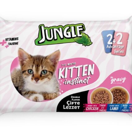 Jungle Kitten Pouch 4pc Combo Chicken & Lamb 4×100gm
