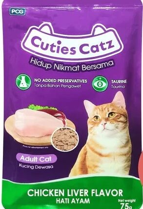 Cuties Catz Adult Cat Food Chicken Liver Flavor