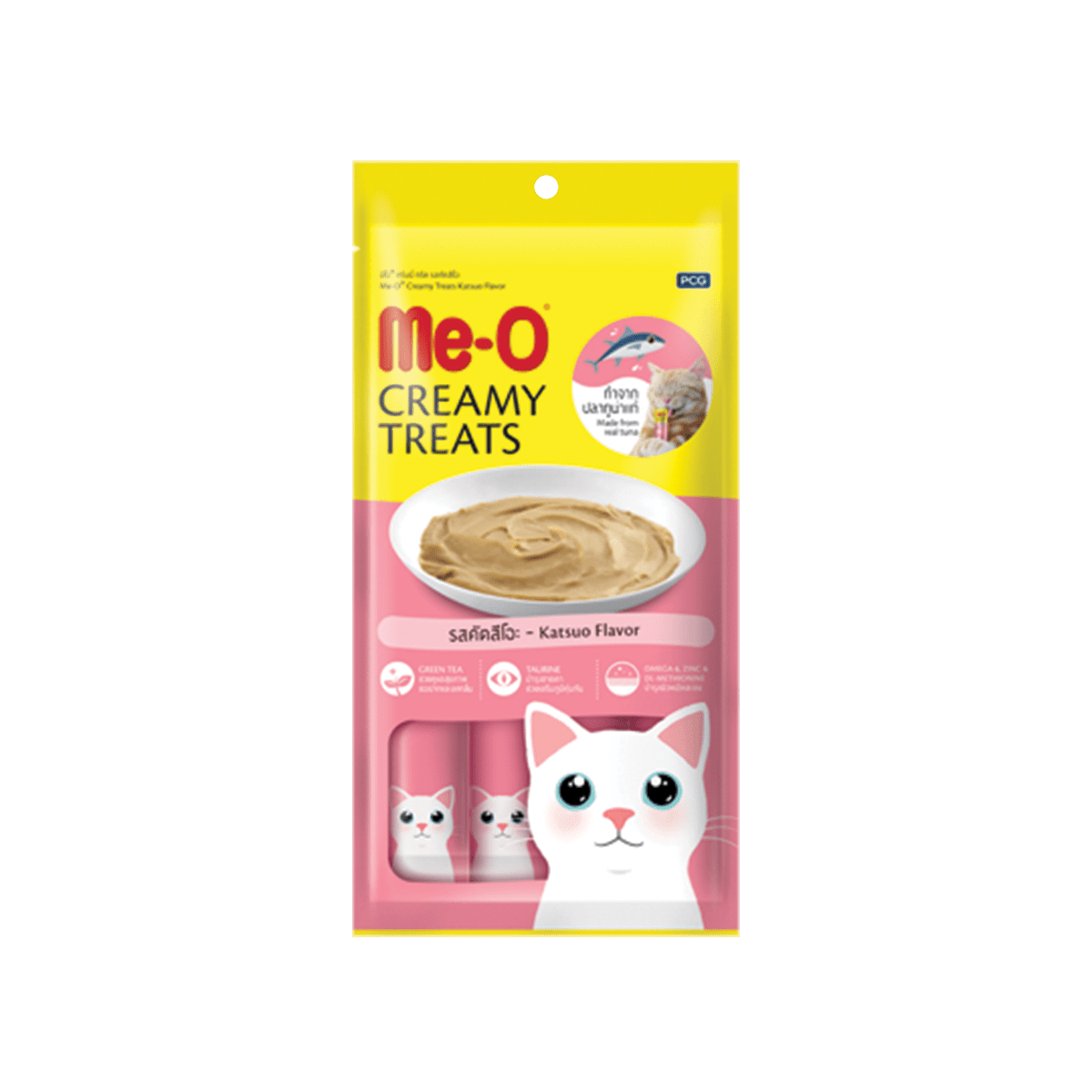 Me-O Creamy Cat Treats Tuna Katsuo Flavor 60gm