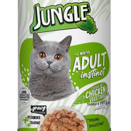 Jungle Adult Cat Food Can Chicken & Vegetables Flavor