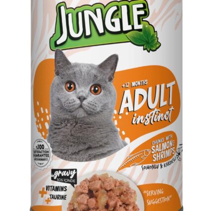 Jungle Adult Cat Food Can Salmon & Shrimp Flavor