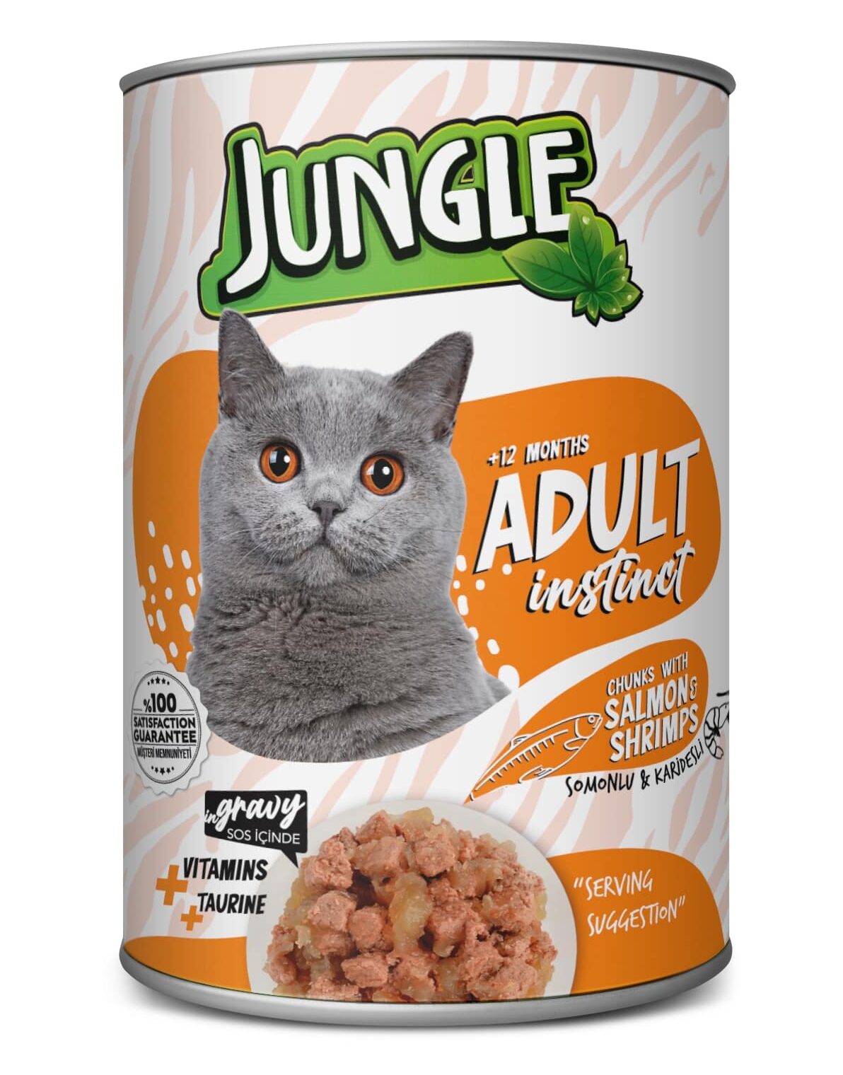 Jungle Adult Cat Food Can Salmon & Shrimp Flavor
