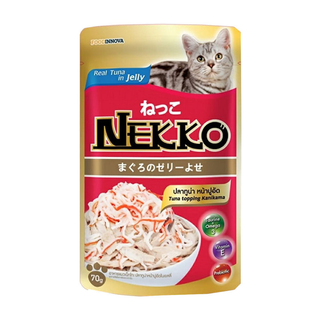 Nekko Cat Food Pouch Tuna Topping Kanikama