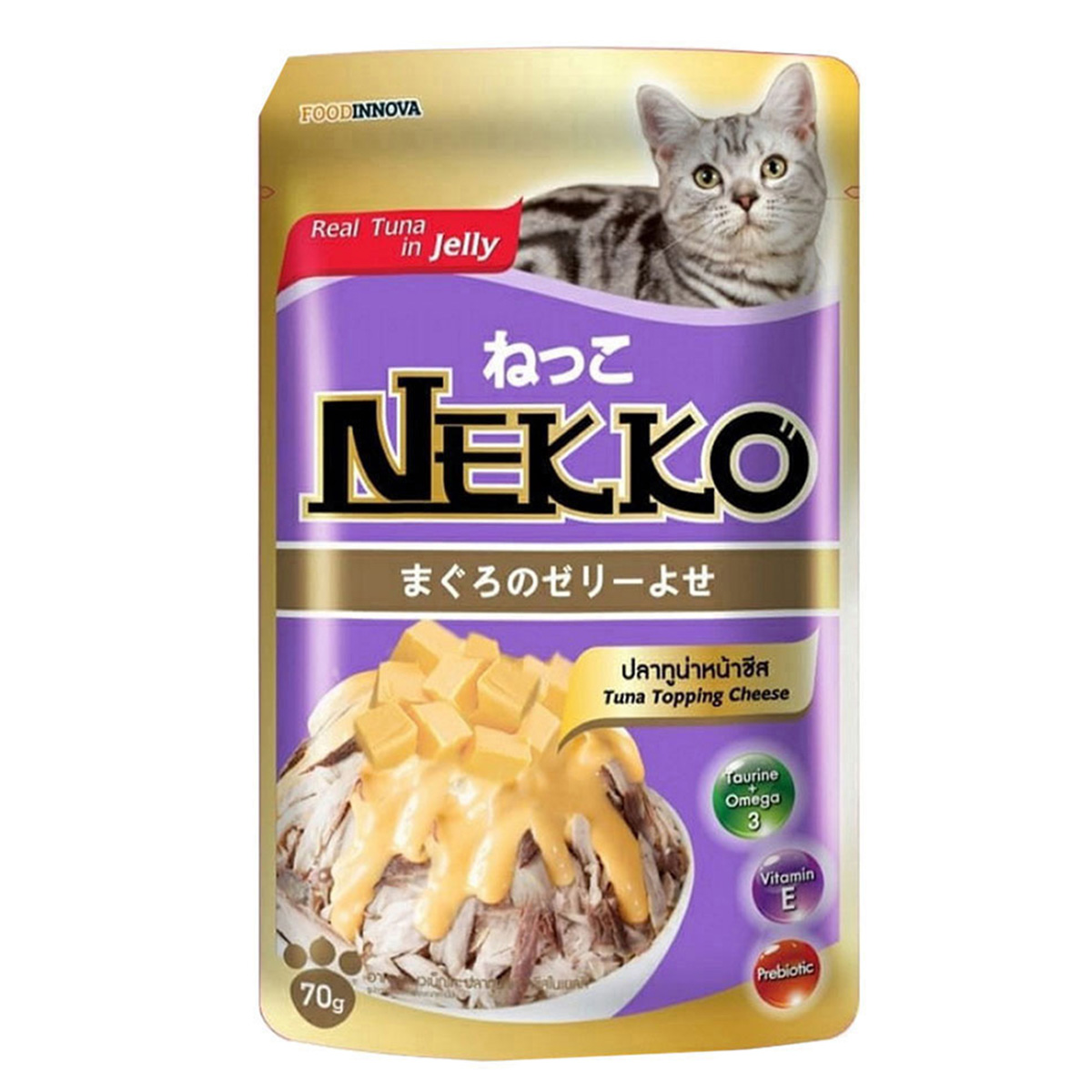 Nekko Cat Food Pouch Tuna Topping Cheese