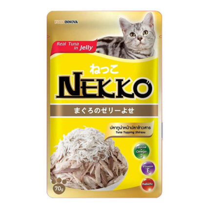 Nekko Cat Food Pouch Tona Topping Shirasu
