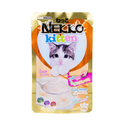 Nekko Kitten Cat Food Pouch Tuna Mousse With Salmon