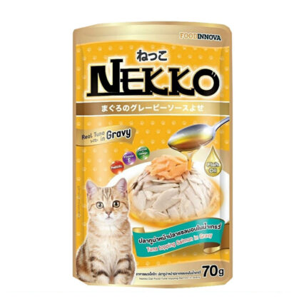 Nekko Cat Food Tuna Topping Salmon In Gravy