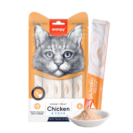 Wanpy Creamy Cat Treat Chicken & Crab