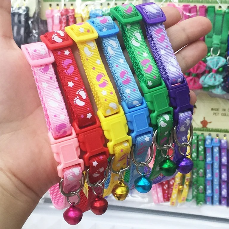 Cat Collar 2 Paw Print With Belt