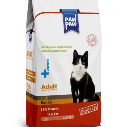 Paw Paw Adult Dry Cat Food With Fish