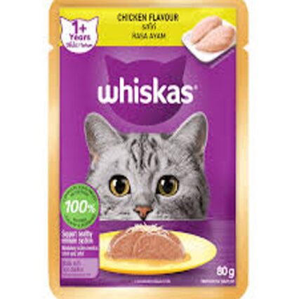 Whiskas Pouch Adult Cat Food Chicken Flavour
