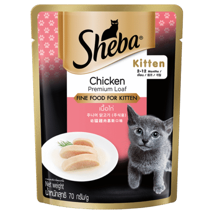 Sheba Cat Food Pouch Kitten Chicken Flavor