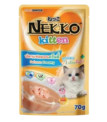 Nekko Kitten Cat Food Salmon Creamy