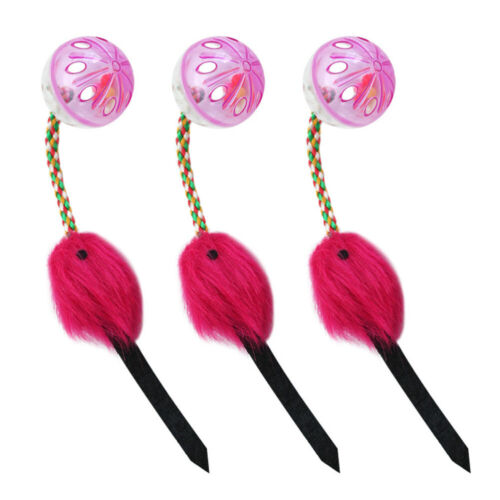 Cat Toy Ball Plush Tail Dreadfuls Chasing 3Pcs