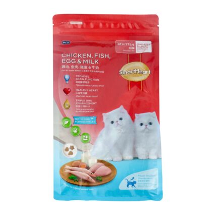 SmartHeart Kitten Cat Food Chicken,Fish,Egg & Milk Flavor
