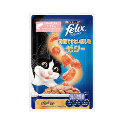 Purina Felix Sensation Adult Cat Food With Salmon & Tomato in Jelly 85gm