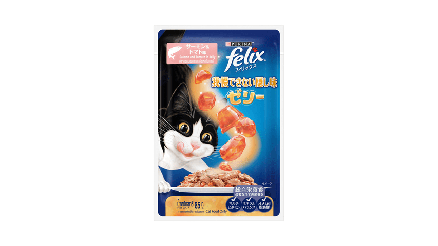 Purina Felix Sensation Adult Cat Food With Salmon & Tomato in Jelly 85gm