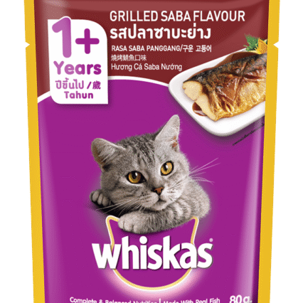 Whiskas Cat Food Pouch Grilled Saba Flavor