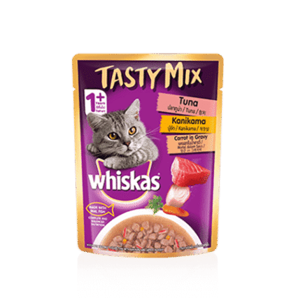 Whiskas Cat Food Tasty Mix Tuna Kanikama Carrot in Gravy