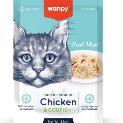 Wanpy Super Premium Pouch Chicken & Cod Fish