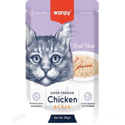 Wanpy Super Premium Pouch Chicken & Crab