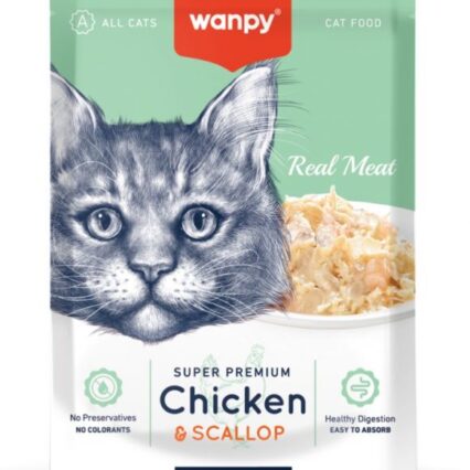 Wanpy Super Premium Pouch Chicken & Scallop
